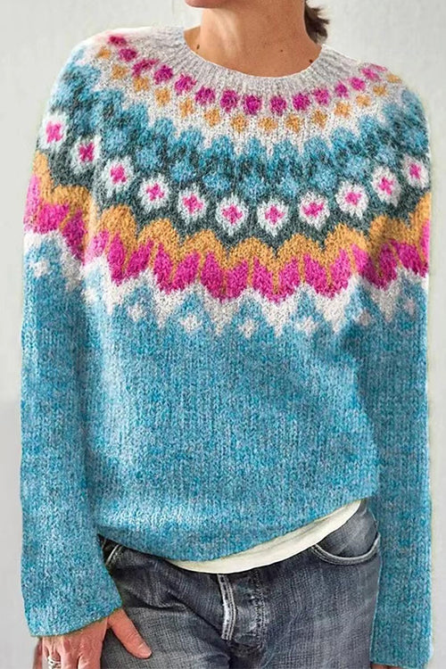 Karleedress Vintage Crewneck Unique Print Cozy Sweater(in 3 Patterns)