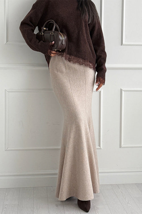 Elegant High Rise Maxi Mermaid Skirt