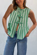 Karleedress Crewneck Sleeveless Striped Ruffle Bow Top