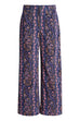 High Waist Paisley Print Pocketed Wide Leg Pants