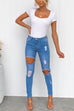 High Rise Ripped Skinny Denim Pants