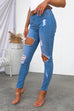 High Rise Ripped Skinny Denim Pants