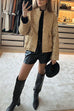 Karleedress Stand Collar Zip Up Pocketed Sequin Jacket