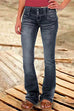 Karleedress Button Down Bell Bottom Jeans with Pockets