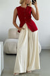 Karleedress Single Breasted Pocketed Solid Vest