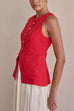 Karleedress Single Breasted Pocketed Solid Vest
