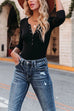 Karleedress Long Sleeves Button Up Solid Henley Shirt