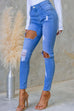High Rise Ripped Skinny Denim Pants