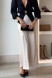 Karleedress Elegant High Waist Satin Midi Skirt