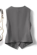 Karleedress V Neck Button Up Pocketed Blazer Vest