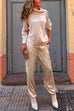 Karleedress Casual Pocketed Cargo Satin Jogger Pants