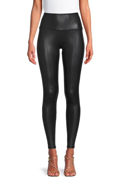 Karleedress High Waist Faux Leather Full-length Leggings