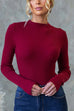Karleedress Long Sleeves Slim Fit Basic Ribbed Knit Top