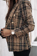 Karleedress Double Breasted Open Front Plaid Blazer Jacket