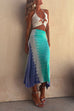 Karleedress High Waist Side Split Irregular Tie Dye Skirt