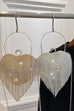 Karleedress Luxury Heart Shape Rhinestones Tassel Evening Handbag