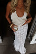 Karleedress Elastic WaistBand Lace Hollow Out Maxi Skirt