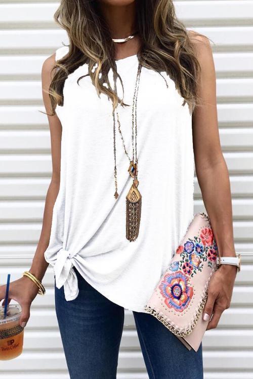 Karleedress Gloomy Casual Waistcoat Tank Top