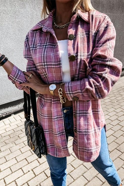 Karleedress Classic Button Down Boyfriend Plaid Shirts