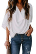 Karleedress Cowl Neck Bell Sleeve Drape Chiffon Blouse