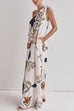 Karleedress Tie Knot One Shoulder Floral Print Maxi Dress
