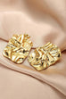 Karleedress Textured Gold Rectangle Stud Earrings