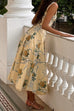 Karleedress Lace Trim Drawstring Floral Print Midi Cami Dress