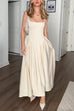 Karleedress Elegant Square Neck Sleeveless Flowy Maxi Dress