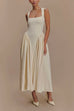 Karleedress Elegant Square Neck Sleeveless Flowy Maxi Dress