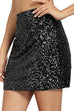 Karleedress Stretchy Bodycon Sequin Mini Pary Skirt