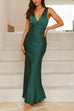 Karleedress V Neck Sleeveless Maxi Party Dress