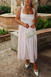 Karleedress Elegant Square Neck Sleeveless Flowy Maxi Dress