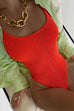 Karleedress Low Back High Cut Crinkle One Piece Swimsuit