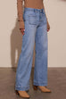 Karleedress Chic Straight Wide Leg Denim Pants