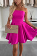 Karleedress Strapless Tube Pocketed Bubble Mini Dress