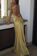 Karleedress One Shoulder Open Back Tie Knot Satin Maxi Dress