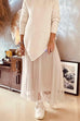 U Neck Sleeveless Splice Pleated Maxi Dress