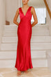 Karleedress V Neck Sleeveless Maxi Party Dress