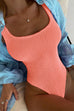 Karleedress Low Back High Cut Crinkle One Piece Swimsuit