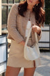 Karleedress Button Up Frayed Hem Short Tweed Jacket