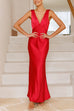 Karleedress V Neck Sleeveless Maxi Party Dress