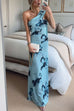 Karleedress Strapless Tube Floral Print Bodycon Maxi Dress