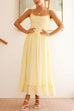 Karleedress Frill Trim Tie Bow Swing Maxi Cami Dress