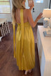 Karleedress Strapless Back Lace-up Satin Pleated Maxi Party Dress