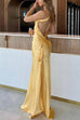 Karleedress One Shoulder Open Back Tie Knot Satin Maxi Dress