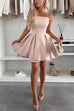 Karleedress Strapless Tube Pocketed Bubble Mini Dress