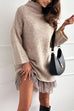 Drop Shoulder Long Sleeves Slouchy Sweater