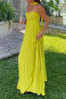 Karleedress Strapless Back Lace-up Pleated Maxi Dress