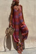 Karleedress V Neck Tie Shoulder Pockets Tie Dye Cami Jumpsuit