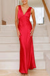 Karleedress V Neck Sleeveless Maxi Party Dress